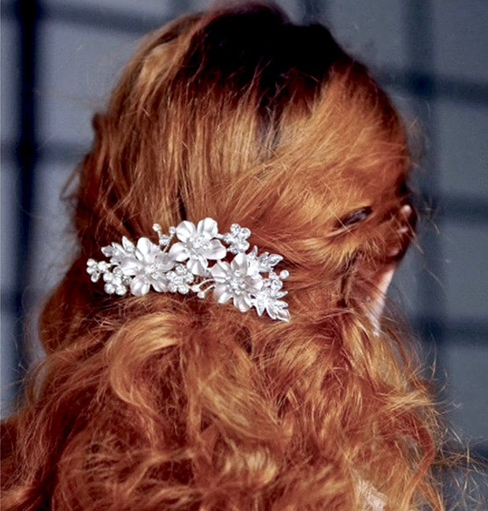 "Giulia" - Crystal Bridal Hair Comb - Available in Gold and Silver