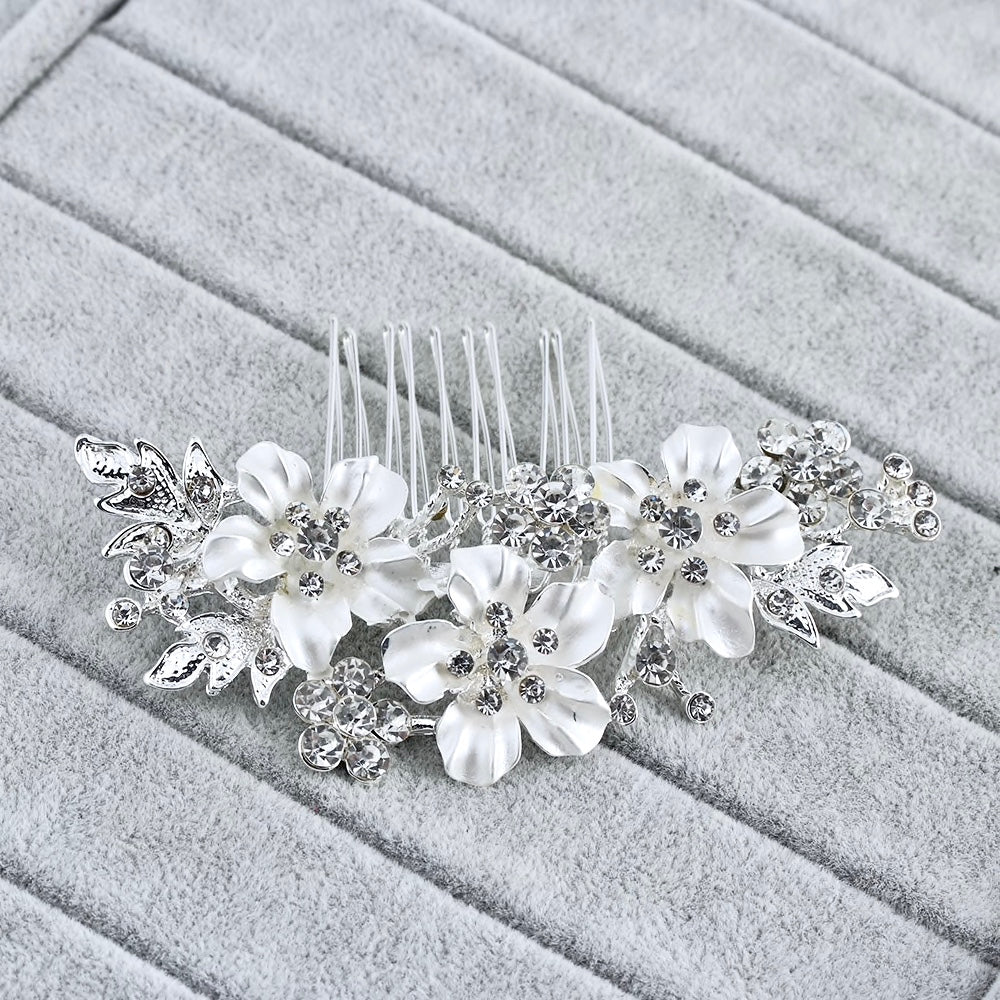 "Giulia" - Crystal Bridal Hair Comb - Available in Gold and Silver