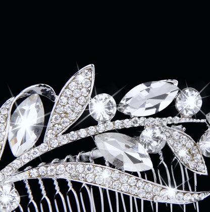 "Dana" - Crystal Bridal Hair Comb - Available in Silver and Gold