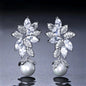 Ida - Pearl and Cubic Zirconia Bridal Earrings - More Colors