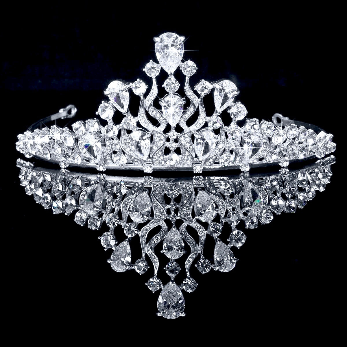 Felicia - Silver Cubic Zirconia Bridal Tiara
