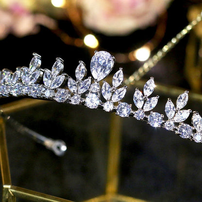 Ivelina - Silver Cubic Zirconia Bridal Tiara