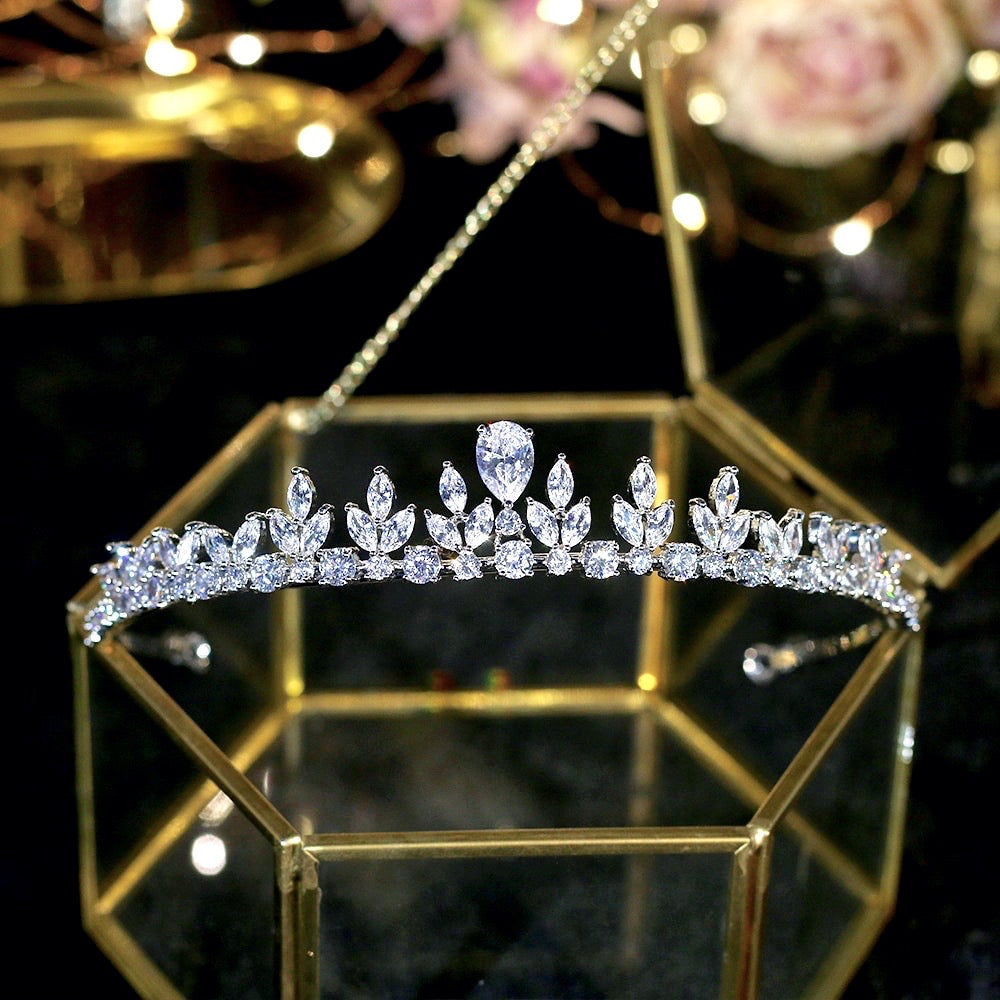Ivelina - Silver Cubic Zirconia Bridal Tiara