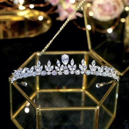 Ivelina - Silver Cubic Zirconia Bridal Tiara
