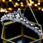 Louise - Silver Pearl and Cubic Zirconia Bridal Tiara