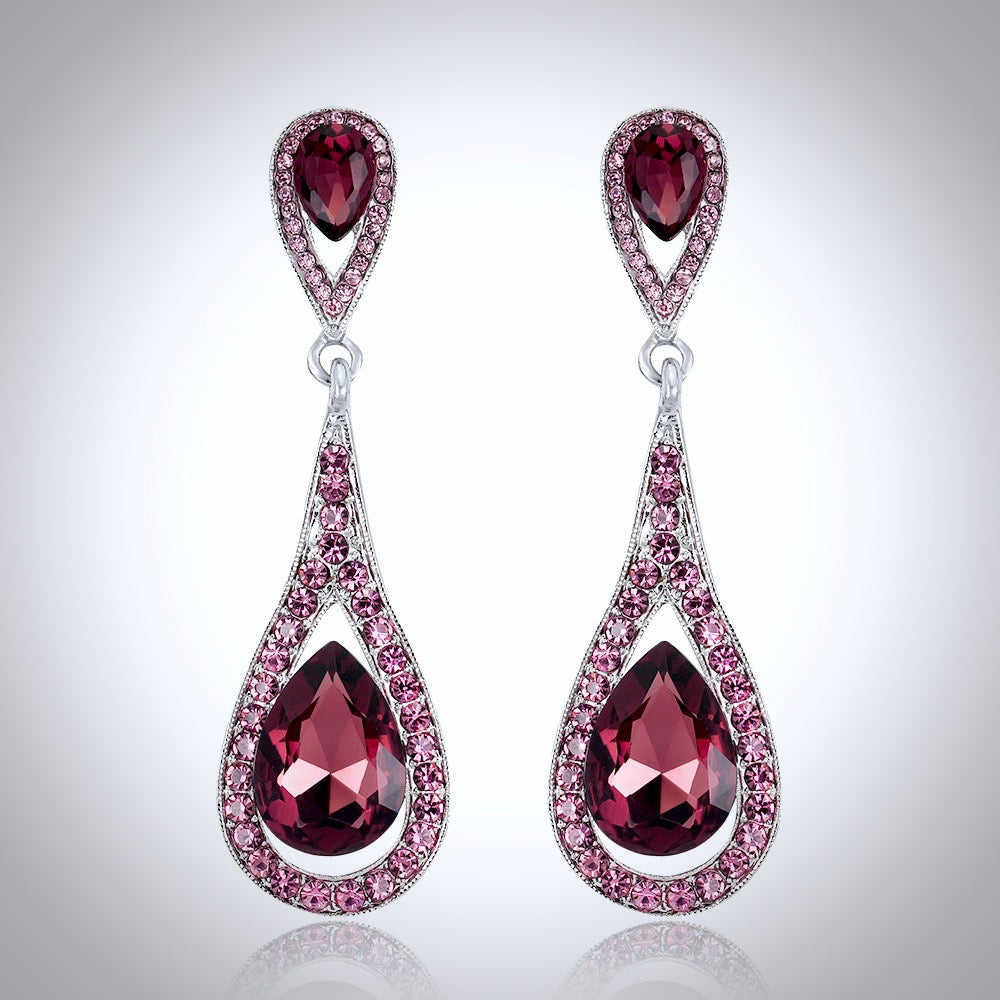 Lorna - Crystal Bridal Earrings - More colors available