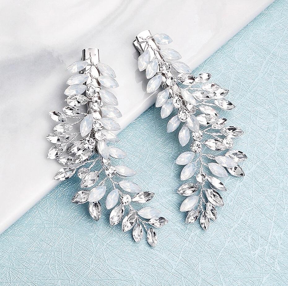 "Laverne" -  Opal Bridal/Bridesmaid Hair Clips