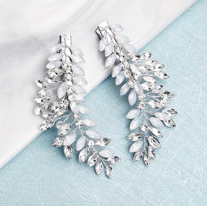 "Laverne" -  Opal Bridal/Bridesmaid Hair Clips