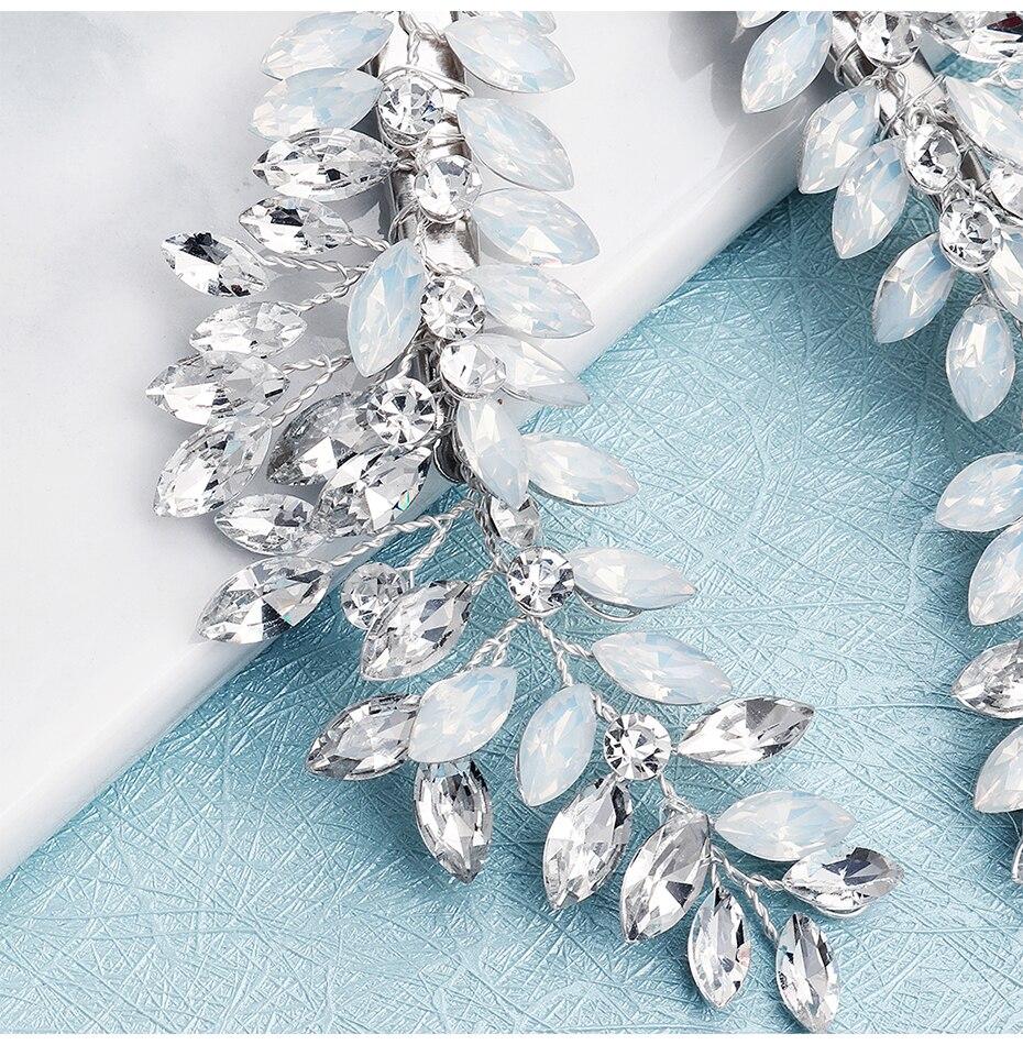 "Laverne" -  Opal Bridal/Bridesmaid Hair Clips