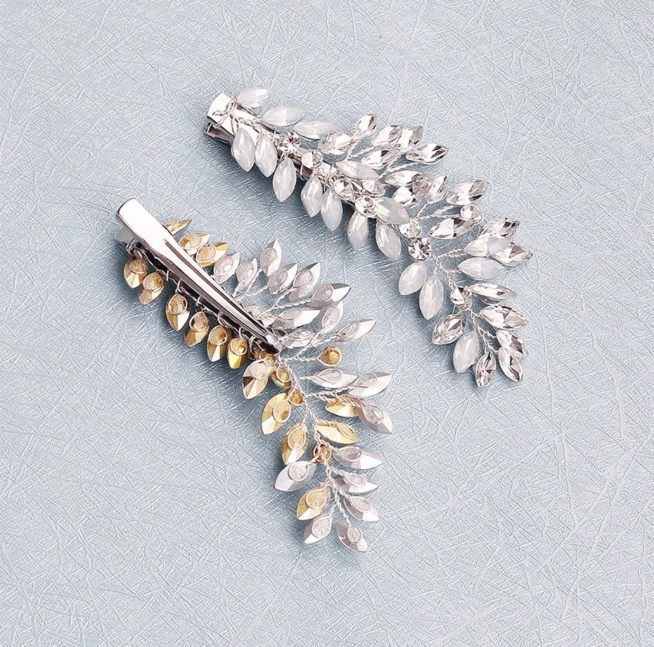 "Laverne" -  Opal Bridal/Bridesmaid Hair Clips