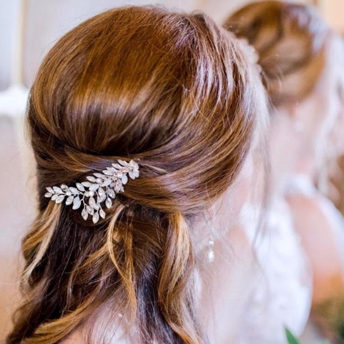 "Laverne" -  Opal Bridal/Bridesmaid Hair Clips