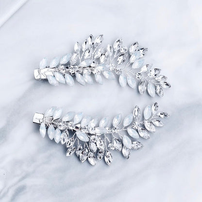 "Laverne" -  Opal Bridal/Bridesmaid Hair Clips