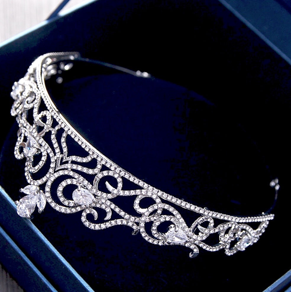 Brielle - Cubic Zirconia Bridal Tiara