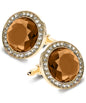 Vittorio Vico Discus Crystal Colorstone Bling Cufflinks: CL11XX Series