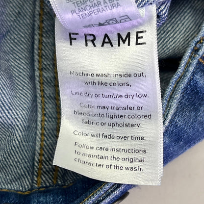 FRAME DENIM Button Cuffs Soft Jacket  Women's Sz M  Medium Blue Wash