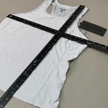NATHAN Qualifier Tank Women's Sz M Grey Mist Heather NS51080-80124-M (New)