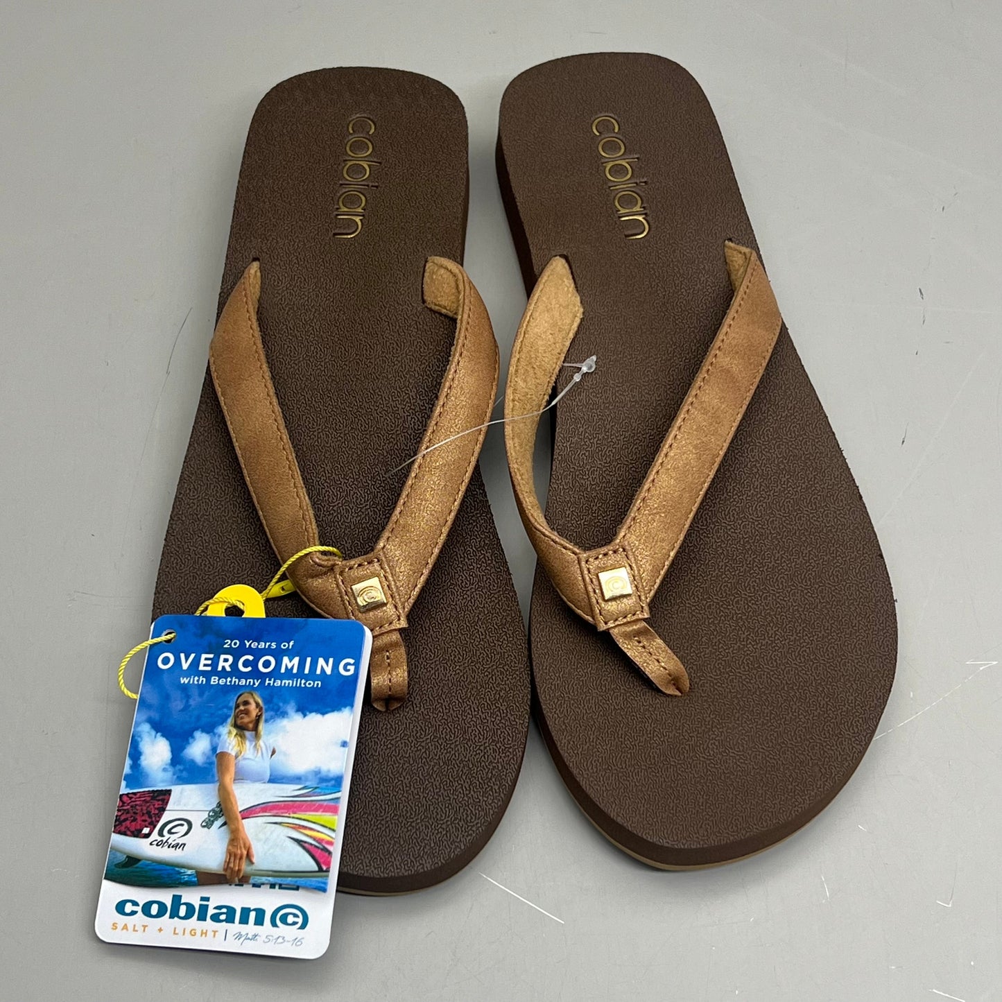 COBIAN Skinny Bounce Comfortable Synthetic Strap Women's Sz 9 Tan SKI25-230-09