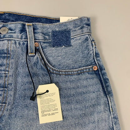 LEVIS 501 Original Fit High Rise Shorts Medium Wash Women's Sz 29 Mega Vibe Blue