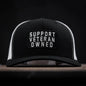 Support Veteran Owned Patch Mid-Profile Mesh Snapback