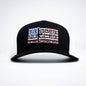 Trigger Puller American Flag Patch Mid-Profile Mesh Snapback Hat