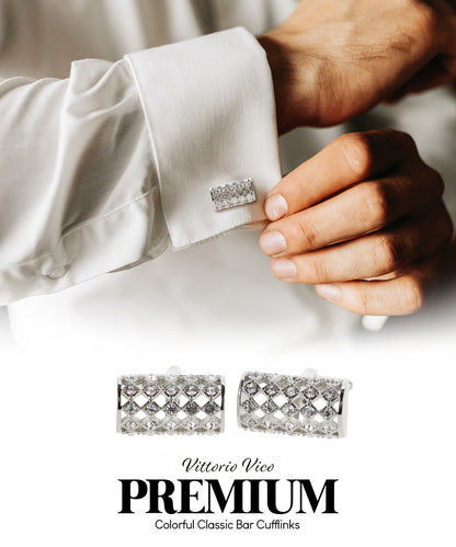 Vittorio Vico Colorful Classic Bar Cufflinks: CL19XX Series