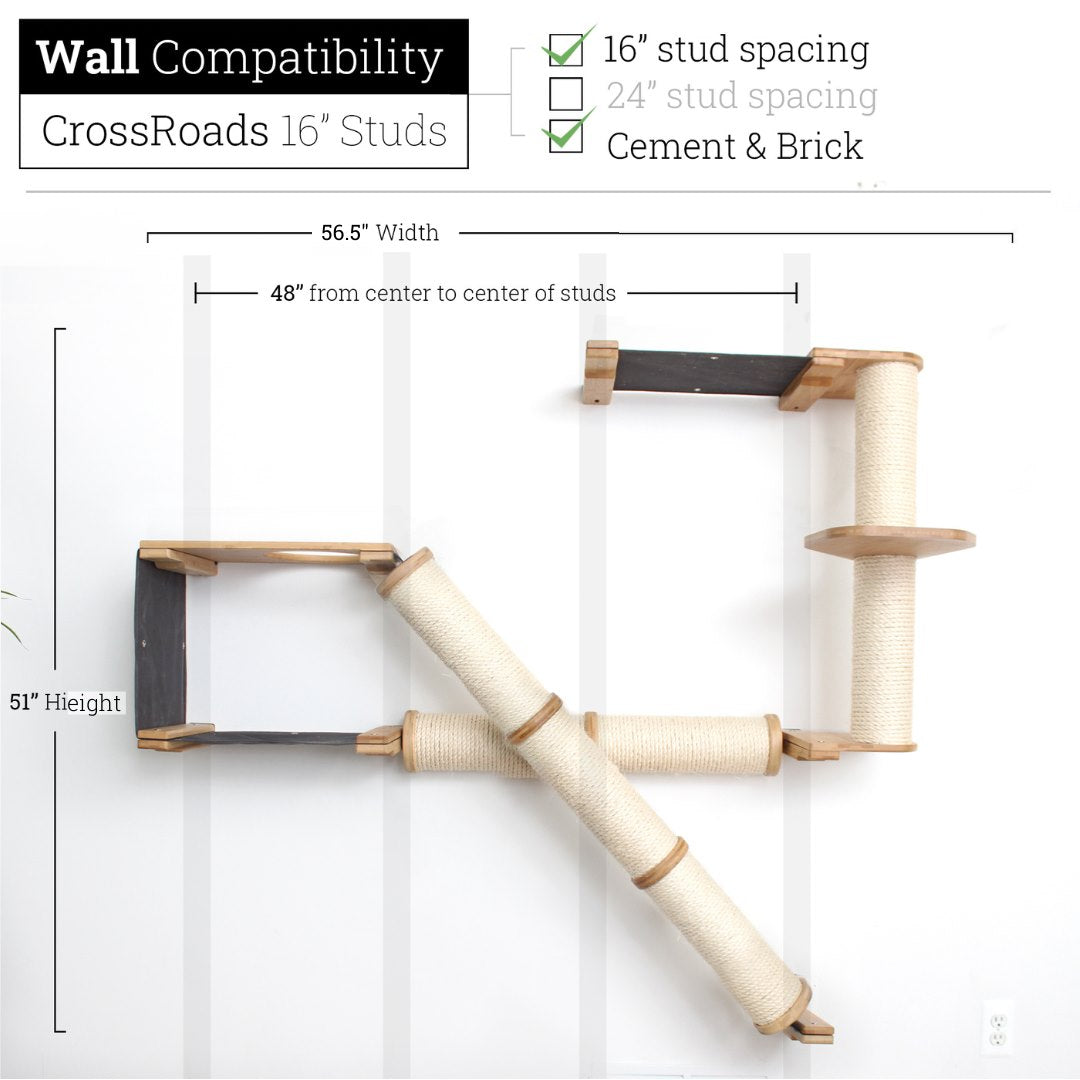 The Crossroads - Cat Wall Scratcher - Tree with Ramp