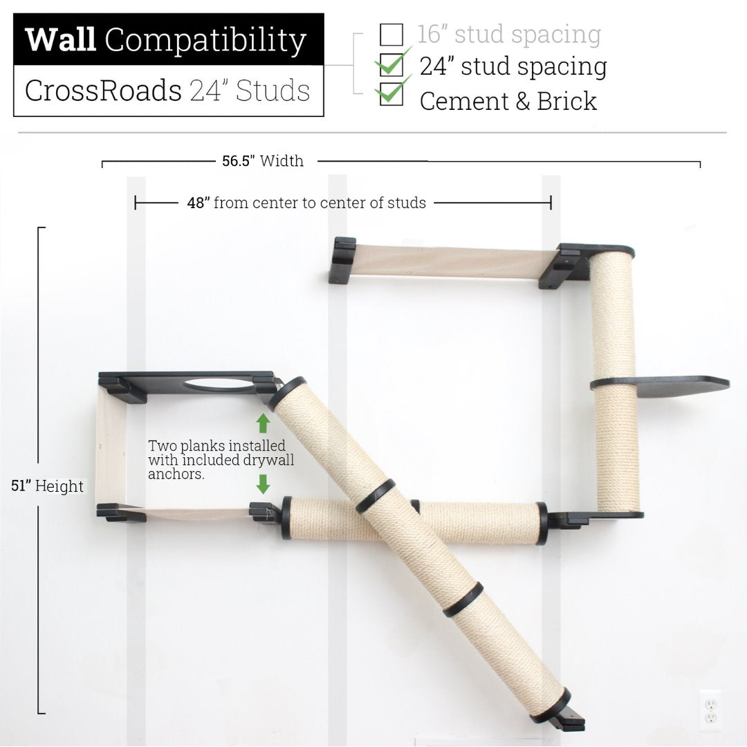 The Crossroads - Cat Wall Scratcher - Tree with Ramp