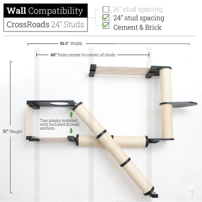 The Crossroads - Cat Wall Scratcher - Tree with Ramp