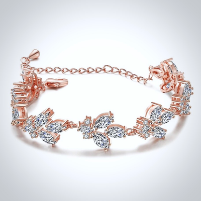 Willa - Cubic Zirconia Bridal Bracelet - Available in Silver and Rose Gold