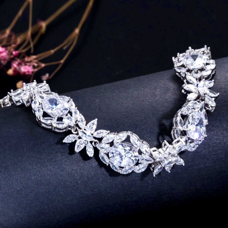 Elysia - Cubic Zirconia Bridal Bracelet