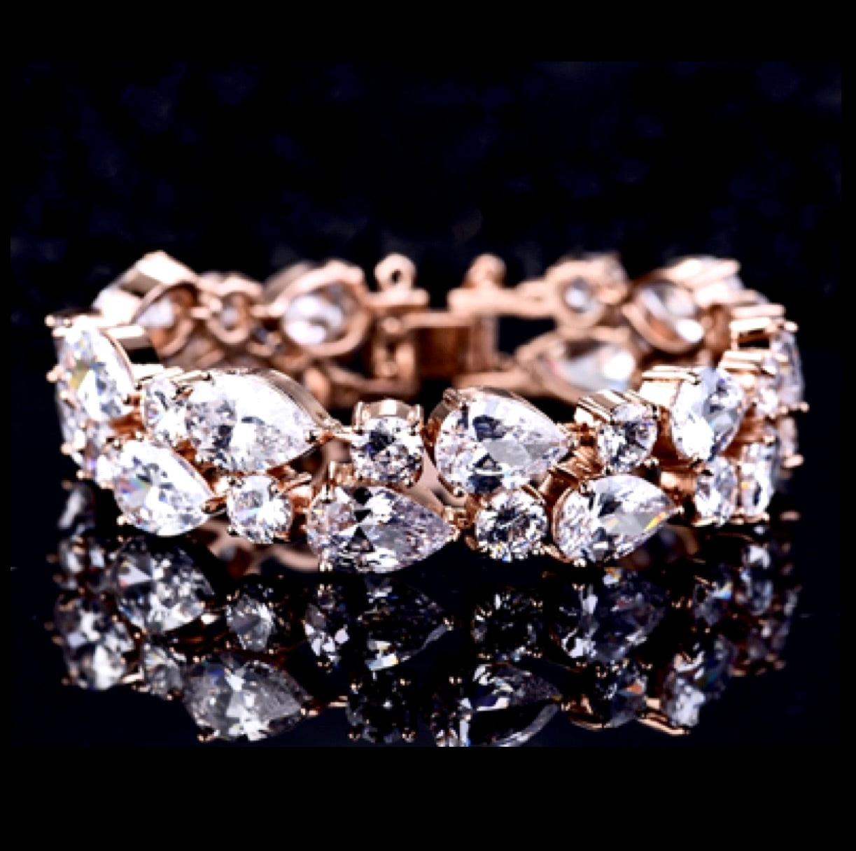 Melody - Cubic Zirconia Bridal Bracelet - More Colors