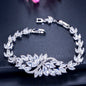 Luana - Cubic Zirconia Bridal Bracelet - Available in Yellow Gold, Silver and Rose Gold