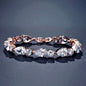 Colette - Cubic Zirconia Bridal Bracelet - Available in Silver, Rose Gold and Yellow Gold