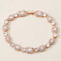 Zoysia - Cubic Zirconia Bridal Bracelet - Available in Silver, Rose Gold and Yellow Gold