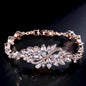 Luana - Cubic Zirconia Bridal Bracelet - Available in Yellow Gold, Silver and Rose Gold