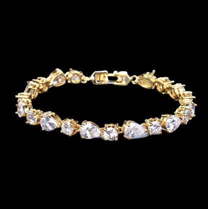 Colette - 3-Piece Cubic Zirconia Bridal Jewelry Set - Available in Silver, Rose Gold and Yellow Gold