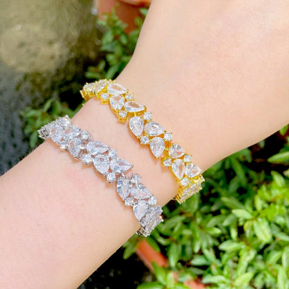 Jessica - Cubic Zirconia Bridal Bracelet - Available in Silver, Rose Gold and Yellow Gold