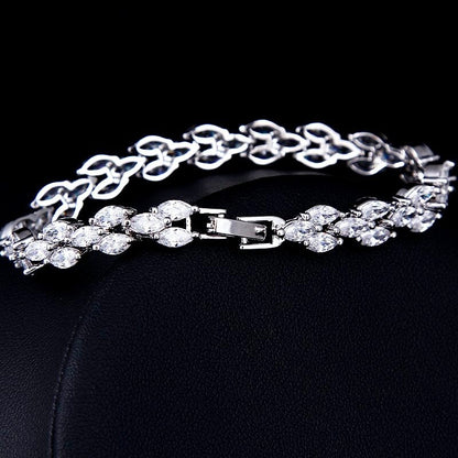 Harmony - Cubic Zirconia Bridal Bracelet - Available in Silver, Rose Gold and Yellow Gold