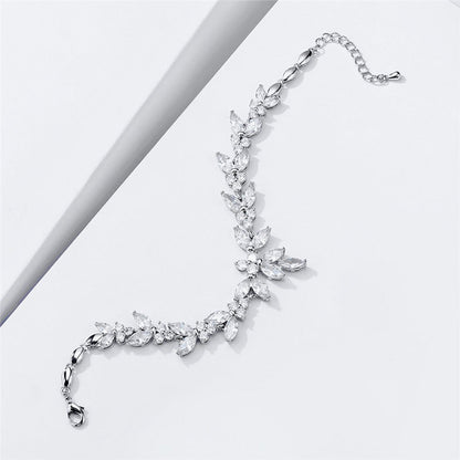 Patricia - Cubic Zirconia Bridal Bracelet - Available in Silver, Rose Gold and Yellow Gold