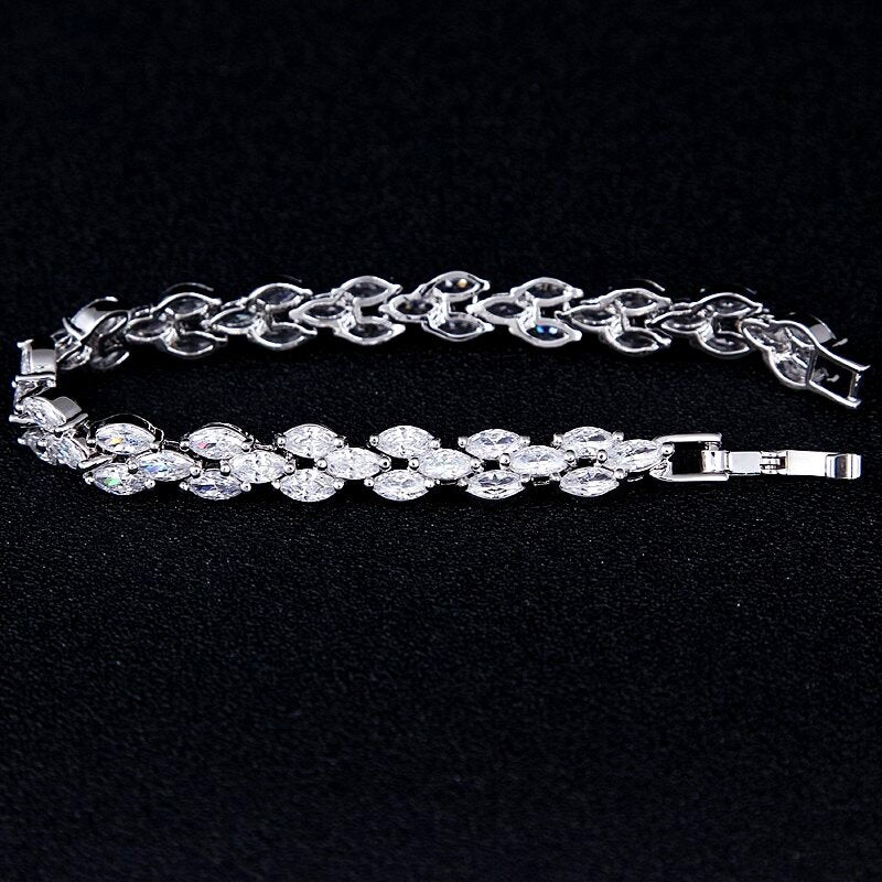 Harmony - Cubic Zirconia Bridal Bracelet - Available in Silver, Rose Gold and Yellow Gold