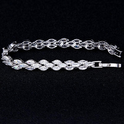Harmony - Cubic Zirconia Bridal Bracelet - Available in Silver, Rose Gold and Yellow Gold