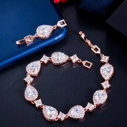 Kay - Cubic Zirconia Bridal Bracelet - Available in Silver, Rose Gold and Yellow Gold