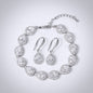 Raïsa - CZ Bridal Bracelet and Earrings Set - Available in Silver, Rose Gold and Yellow Gold