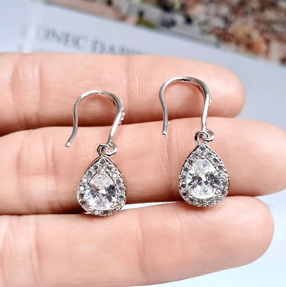 Raïsa - CZ Bridal Bracelet and Earrings Set - Available in Silver, Rose Gold and Yellow Gold