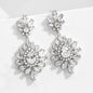 Kassie - Cubic Zirconia Bridal Drop Earrings - Available in Rose Gold and Silver