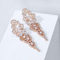 "Verna" - Cubic Zirconia Bridal Earrings - Available in Silver and Rose Gold