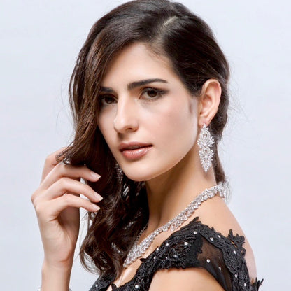Haylani - Cubic Zirconia Bridal Earrings - Available in Silver, Rose Gold and Yellow Gold