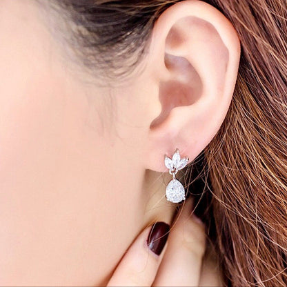 Cody - Cubic Zirconia Bridal Earrings - Available in Silver, Rose Gold and Yellow Gold