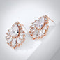 Maiky - Cubic Zirconia Bridal Earrings - Available in Silver, Rose Gold and Yellow Gold