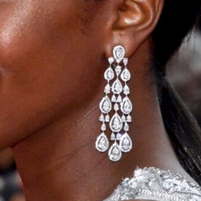 Aspen - Luxurious Cubic Zirconia Bridal Earrings - Available in Silver and Gold